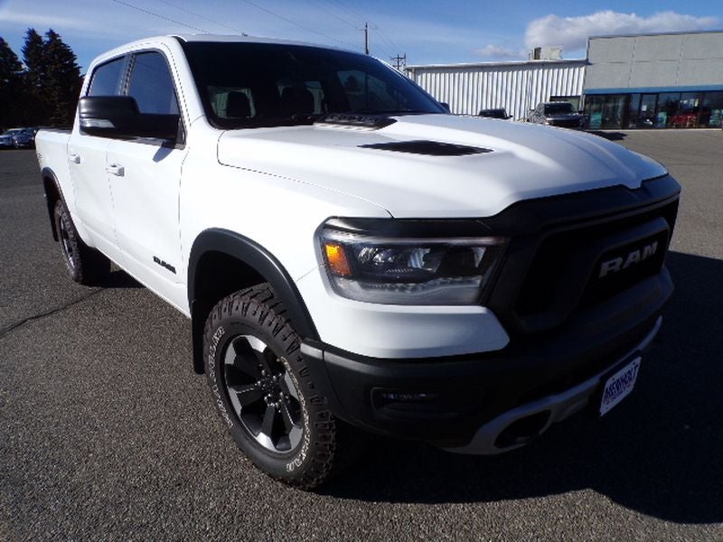 2022 RAM 1500 Rebel in White — front three-quarter view
