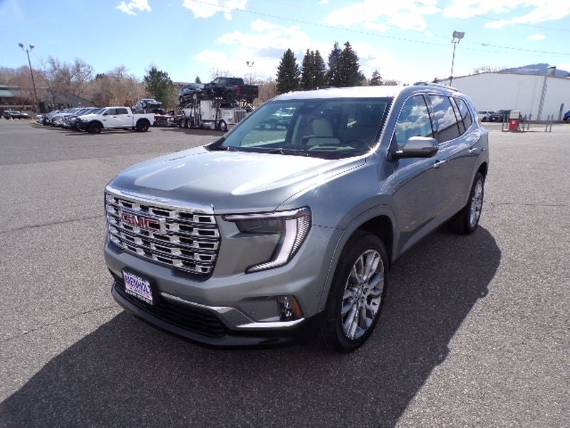 2026 GMC Acadia Denali in Sterling Metallic — front three-quarter view
