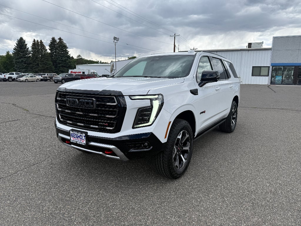2026 GMC Yukon AT4 Ultimate in Summit White — front three-quarter view