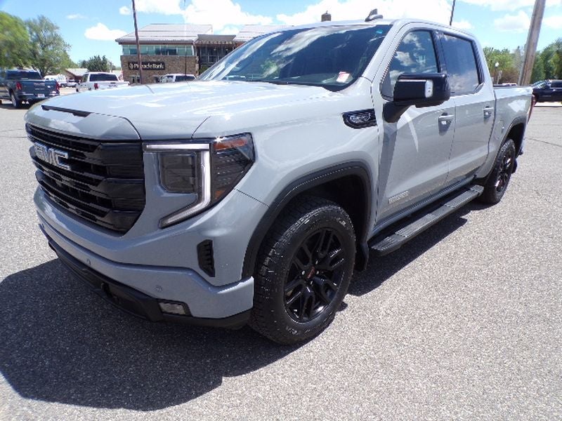 2024 GMC Sierra 1500 Elevation in Thunderstorm Gray — front three-quarter view
