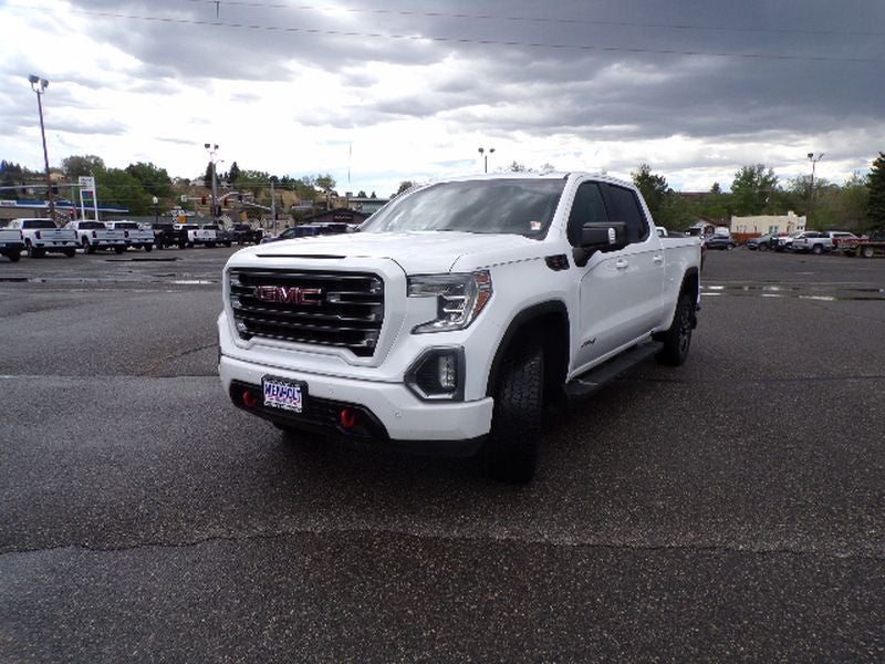 2019 GMC Sierra 1500 AT4 in Summit White — front three-quarter view